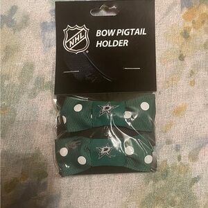 NHL Bow Pigtail Holder Set of 2